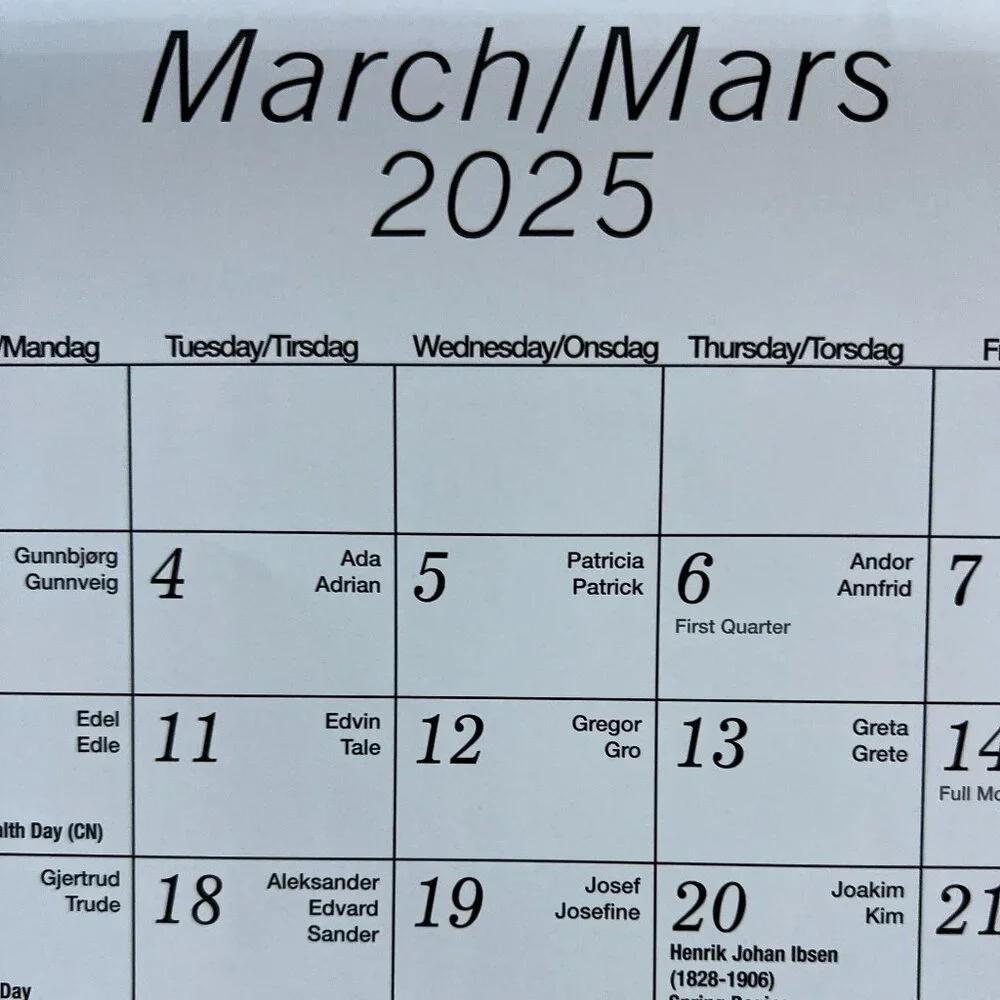NEW Norway Calender 2025 Norwegian
